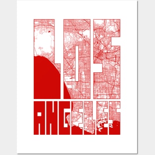 Los Angeles, California, USA City Map Typography - Oriental Posters and Art